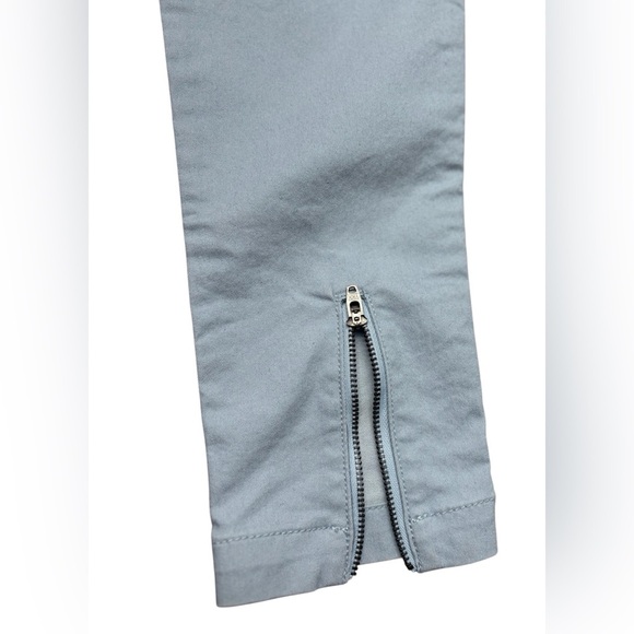 NEW, Lolë, Skinny Fit Light Blue Pants with Ankle Zippers, Size 8 - Picture 7 of 9